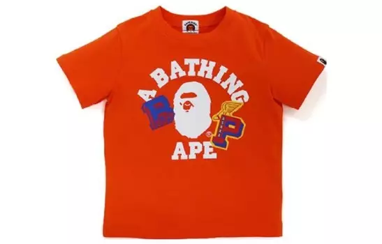 Детская футболка A Bathing Ape, оранжевый