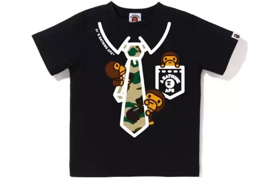 Детская футболка A Bathing Ape, зеленый