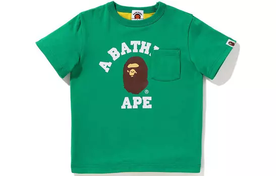 Детская футболка A Bathing Ape, зеленый
