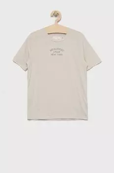 Детская футболка Abercrombie & Fitch, бежевый