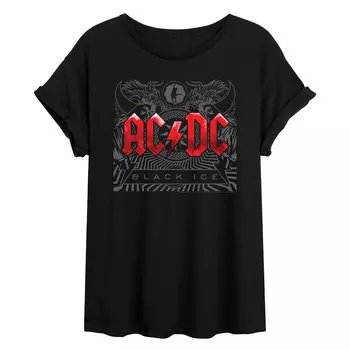 Детская футболка AC/DC "Black Ice" с струящимся рисунком Licensed Character, черный