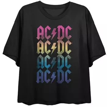 Детская футболка AC/DC с ярким графическим рисунком Licensed Character, черный