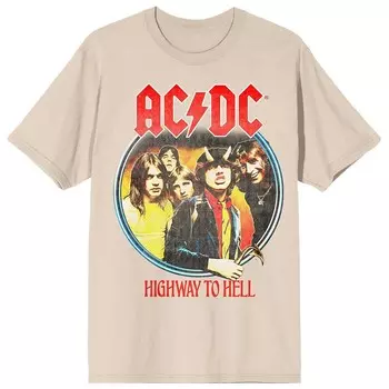 Детская футболка AC/DC с рисунком Highway to Hell Licensed Character, цвет Beige Khaki