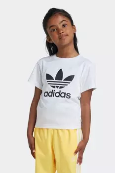 Детская футболка adicolor с трилистником из 100% хлопка Adidas Originals, белый