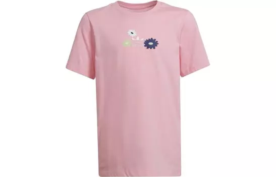 Детская футболка Adidas Originals, розовый