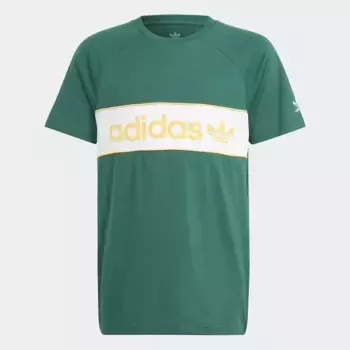 Детская футболка Adidas Originals в Нью-Йорке, зеленый/белый