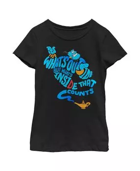 Детская футболка Aladdin Genie Inside Counts для девочек Disney