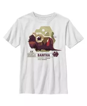 Детская футболка Bantha Звёздные войны: Галактика существ для мальчиков Disney Lucasfilm, белый