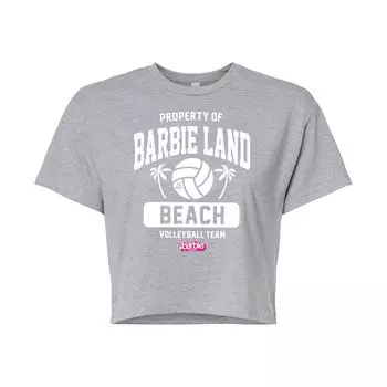 Детская футболка Barbie: The Movie Barbie Land с волейбольным рисунком Licensed Character, серый