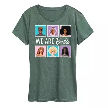 Детская футболка Barbie We Are All Barbie с рисунком Licensed Character, цвет Heather Juniper