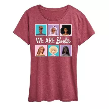 Детская футболка Barbie We Are All Barbie с рисунком Licensed Character, цвет Heather Wine