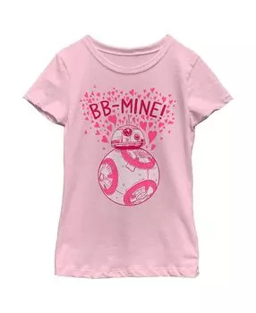 Детская футболка «BB-Mine» для девочек «Звездные войны: Последние джедаи» ко Дню святого Валентина Disney Lucasfilm