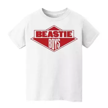 Детская футболка BEASTIE BOYS с ромбовидным рисунком и логотипом 8–20 лет Licensed Character, белый