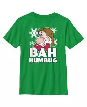 Детская футболка «Белоснежка и семь гномов» для мальчиков Grumpy Bah Humbug Disney