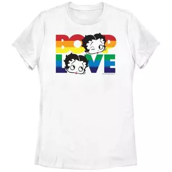 Детская футболка Betty Boop Pride Love с рисунком радуги и подмигивающим лицом Licensed Character