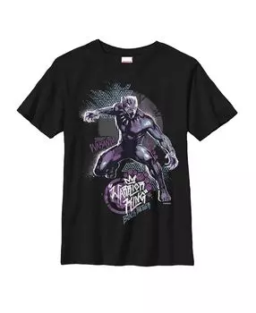 Детская футболка Black Panther 2018 с принтом лап для мальчика Marvel