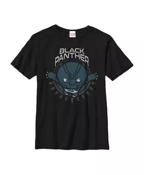 Детская футболка Black Panther Kawaii для мальчика Marvel, черный