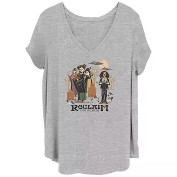 Детская футболка больших размеров Disney's Hocus Pocus 2 Sanderson Sisters Becca Reclaim the Flame с рисунком Licensed Character