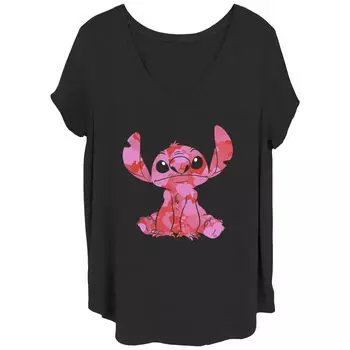 Детская футболка больших размеров Disney's Lilo & Stitch с графическим сердечком Stitch ко Дню святого Валентина Licensed Character