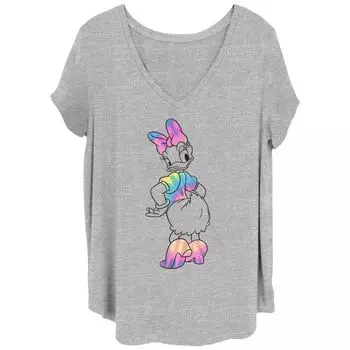 Детская футболка больших размеров Disney's Mickey & Friends с рисунком Tie Dye Daisy Duck Tie Dye Licensed Character