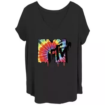 Детская футболка больших размеров MTV Raiinbow с v-образным вырезом и графическим рисунком Licensed Character