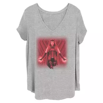Детская футболка больших размеров с фактурным портретом Marvel WandaVision Scarlet Witch Licensed Character