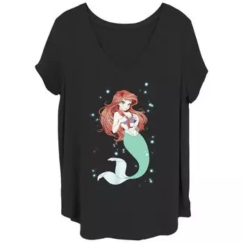 Детская футболка больших размеров с изображением аниме «Русалочка Ариэль Дисней» Disney