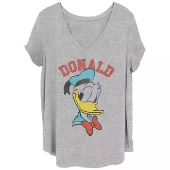 Детская футболка больших размеров с изображением Happy Big Face Disney's Donald Duck Disney
