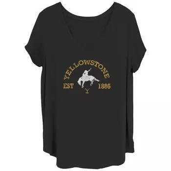 Детская футболка больших размеров с логотипом Yellowstone Cowboy Riding и графическим рисунком Licensed Character