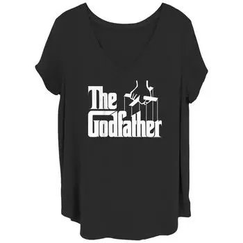 Детская футболка больших размеров с оригинальным белым логотипом The Godfather и графическим рисунком Licensed Character