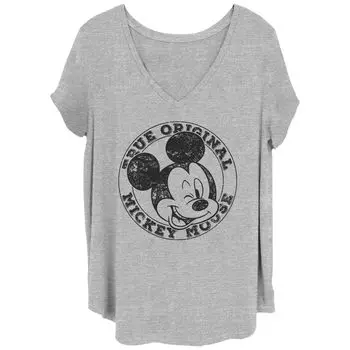 Детская футболка больших размеров с оригинальным круглым рисунком Disney's Mickey Mouse Disney