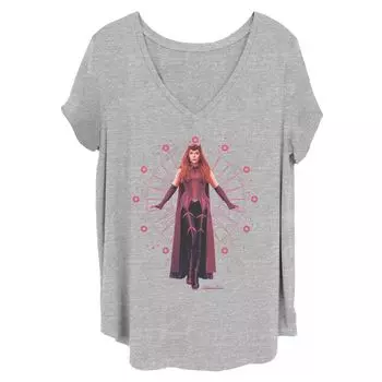 Детская футболка больших размеров с плавающим портретом Marvel WandaVision The Scarlet Witch Licensed Character