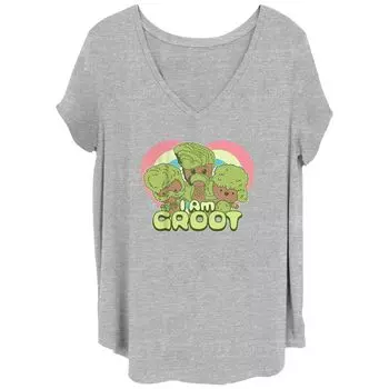 Детская футболка больших размеров с рисунком Marvel I am Groot Cute Groot с сердечками Licensed Character