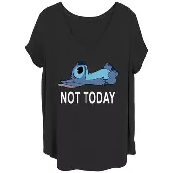 Детская футболка больших размеров с рисунком Not Today Stitch Disney's Lilo & Stitch Disney