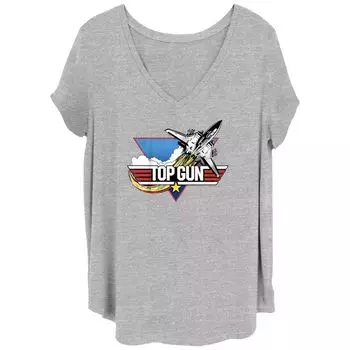 Детская футболка больших размеров Top Gun Fighter Jet с графическим рисунком и логотипом Licensed Character