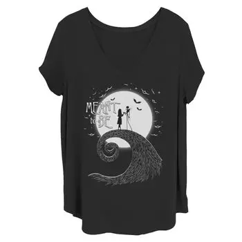 Детская футболка большого размера «Кошмар перед Рождеством» Disney's «Кошмар перед Рождеством» с v-образным вырезом и графическим рисунком Disney