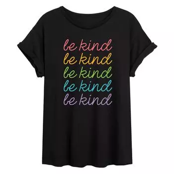 Детская футболка большого размера с радужным рисунком «Be Kind» Licensed Character