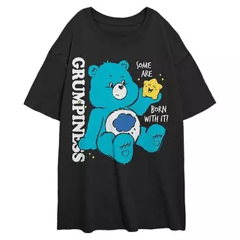 Детская футболка большого размера с рисунком Care Bears Grumpiness Licensed Character, черный