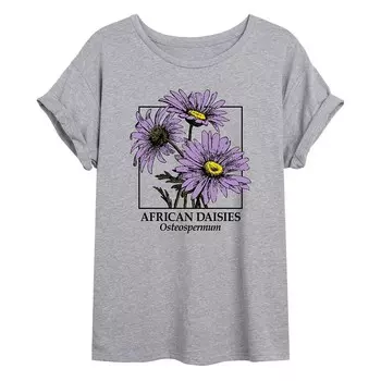 Детская футболка большого размера с рисунком Purple Daisies Licensed Character, серый