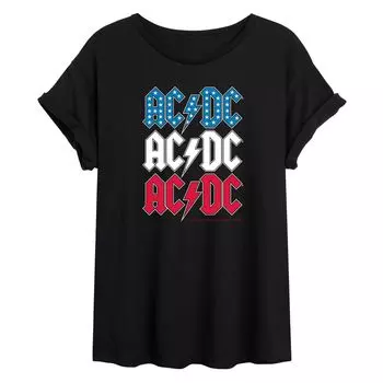Детская футболка большого размера с рисунком ACDC Americana USA Licensed Character