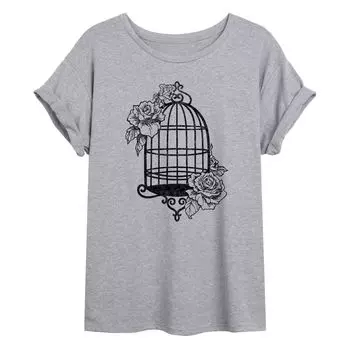 Детская футболка большого размера с рисунком Birdcage Flowers Licensed Character