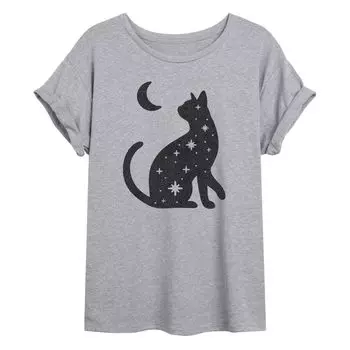 Детская футболка большого размера с рисунком Celestial Black Cat Licensed Character