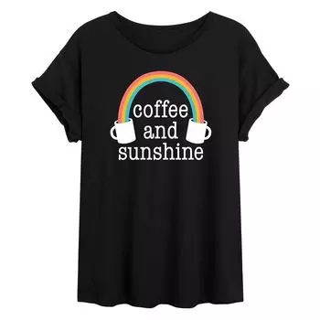 Детская футболка большого размера с рисунком Coffee And Sunshine Licensed Character