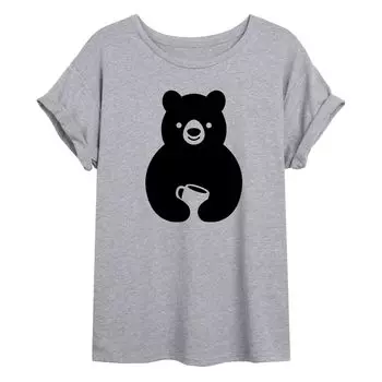 Детская футболка большого размера с рисунком Coffee Bear Licensed Character