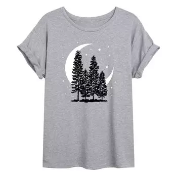 Детская футболка большого размера с рисунком Crescent Moon Trees Licensed Character