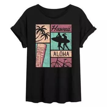 Детская футболка большого размера с рисунком Hawaii Aloha в стиле ретро Licensed Character