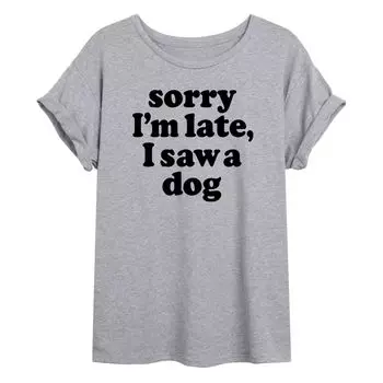 Детская футболка большого размера с рисунком «I Saw A Dog» Licensed Character