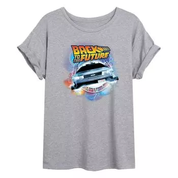 Детская футболка большого размера с рисунком «Назад в будущее» DeLorean Licensed Character