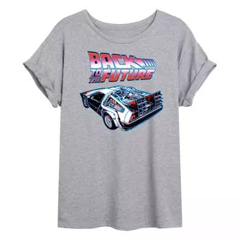 Детская футболка большого размера с рисунком «Назад в будущее» DeLorean Licensed Character