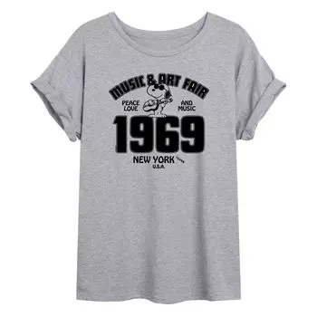 Детская футболка большого размера с рисунком Peanuts Music Art Licensed Character